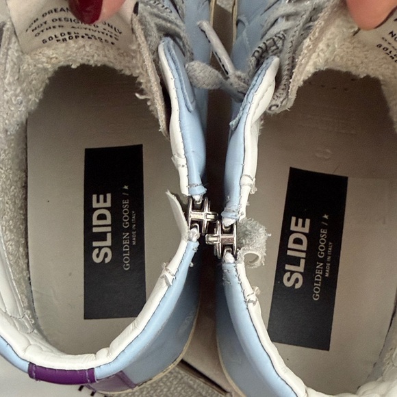 Golden Goose Women's Sneakers - Silver and Light Blue - Picture 7 of 10